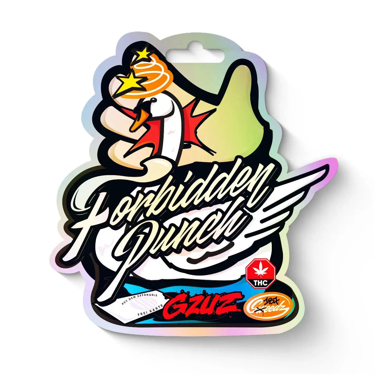 Gzuz Forbidden Punch cannabis seeds - 187 Sweedz premium THC seeds package with distinctive boxing theme artwork and holographic packaging